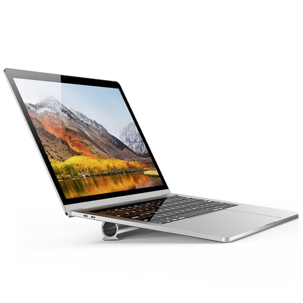 Підставка для ноутбука алюмінієва, ергономічна, регульована по висоті, з протиковзкою накладкою, покращене відведення тепла, стабільна, фото №4