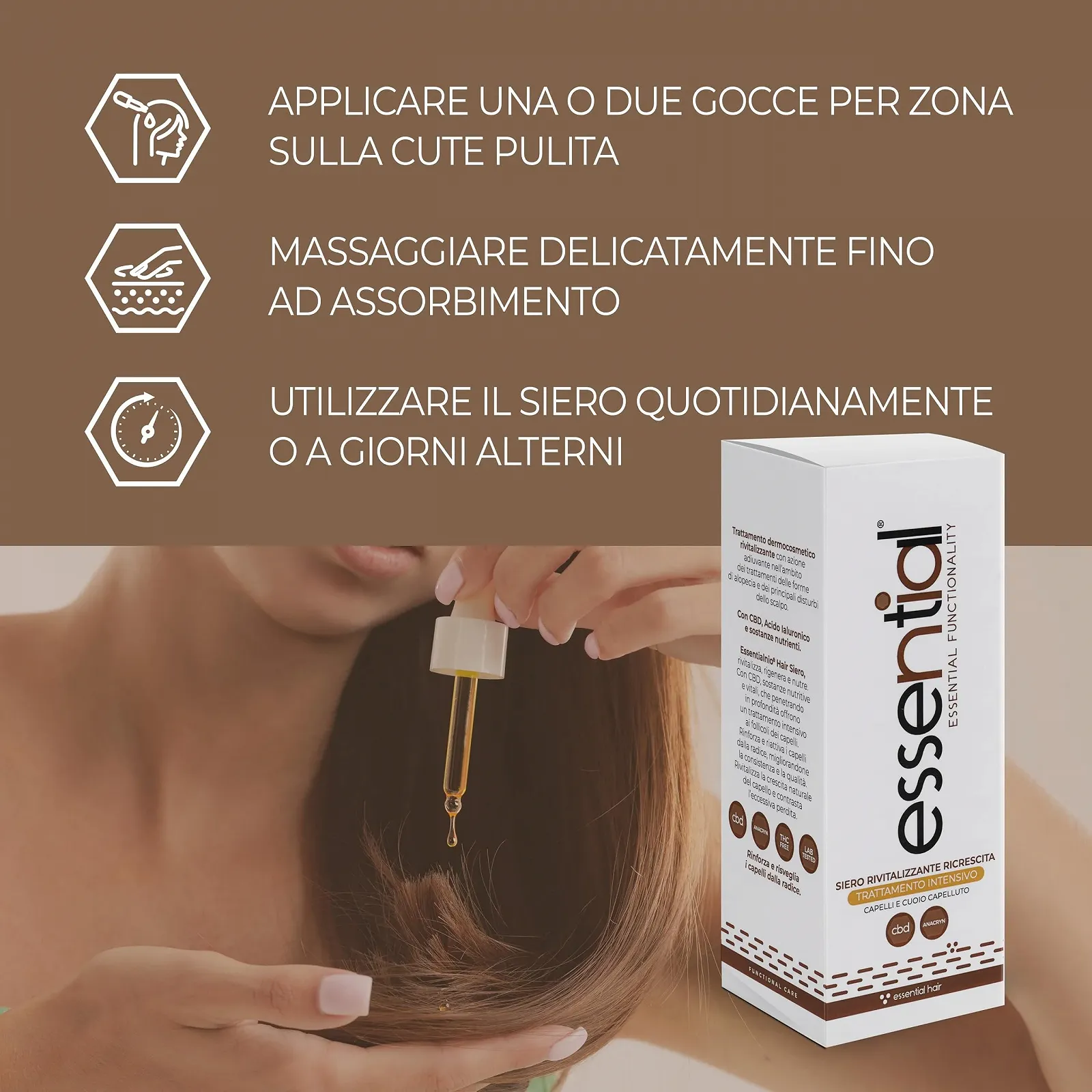 Сироватка Essentialnio Відновлююча для волосся з CBD та гіалуроновою кислотою, 50 мл, фото №5