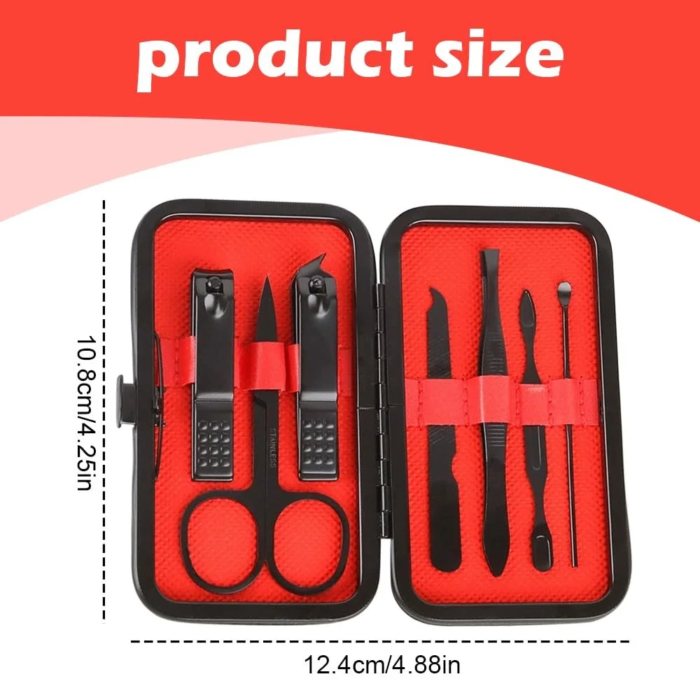 Набор для маникюра и педикюра профессиональный 7 предметов, дорожный, фото №2