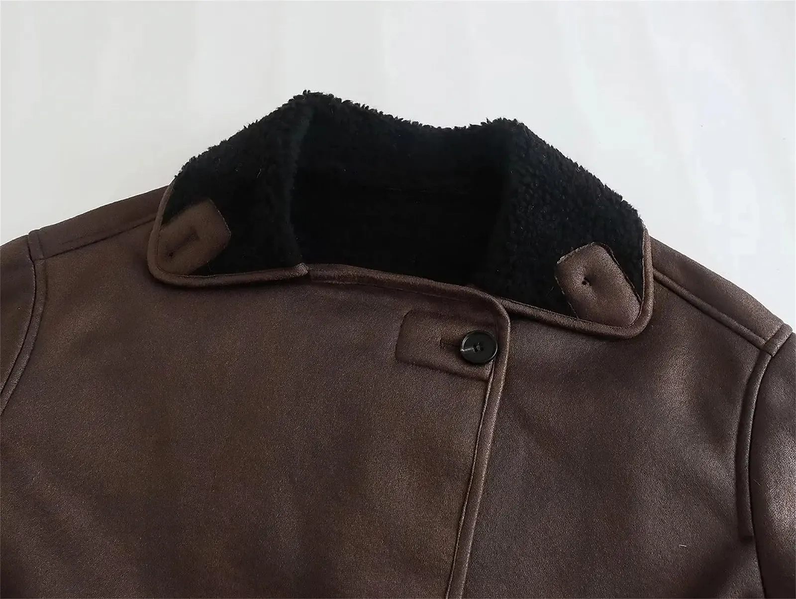 Женская Куртка OWEIEYEU Искусственная Кожа Ретро, фото №5 Женская Куртка OWEIEYEU Искусственная Кожа Ретро, фото №5