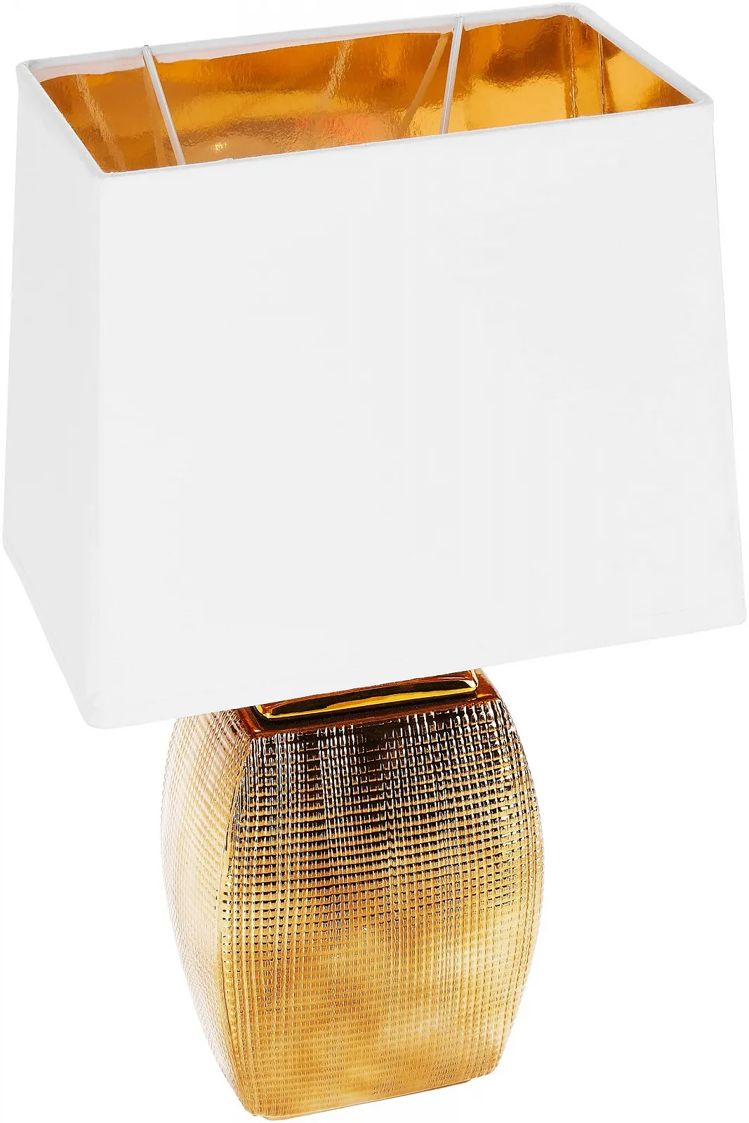 Настільна лампа BRUBAKER 38 см Золотий Білий, фото №6