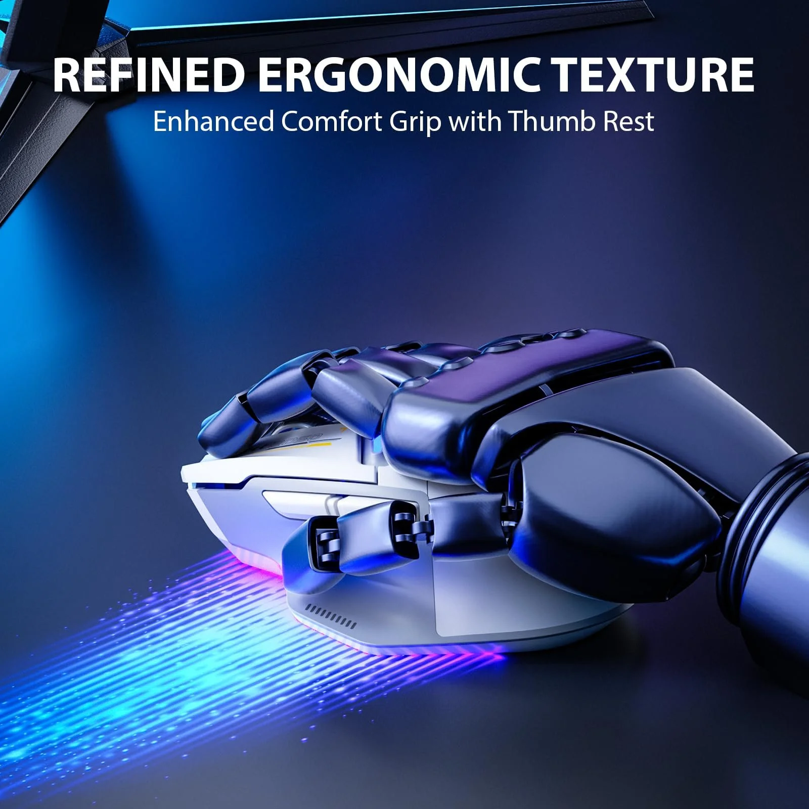 Мышь Игровая Беспроводная inphic IN9 Tri-Mode 2.4G Wireless/Type-C Wired/Bluetooth, 10k DPI, Полностью Программируемая, RGB Подсветка, Перезаряжаемая, фото №8 Мышь Игровая Беспроводная inphic IN9 Tri-Mode 2.4G Wireless/Type-C Wired/Bluetooth, 10k DPI, Полностью Программируемая, RGB Подсветка, Перезаряжаемая, фото №8