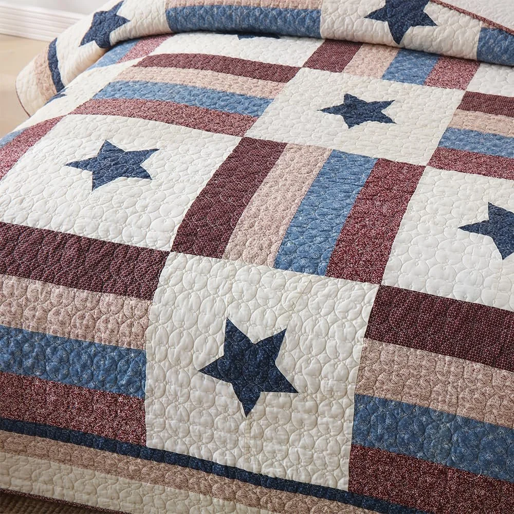 Покривало VISIMISI Бавовняне покривало на ліжко 240 x 260 см, Набір з 3 предметів: Покривало з 2 наволочками, фото №3