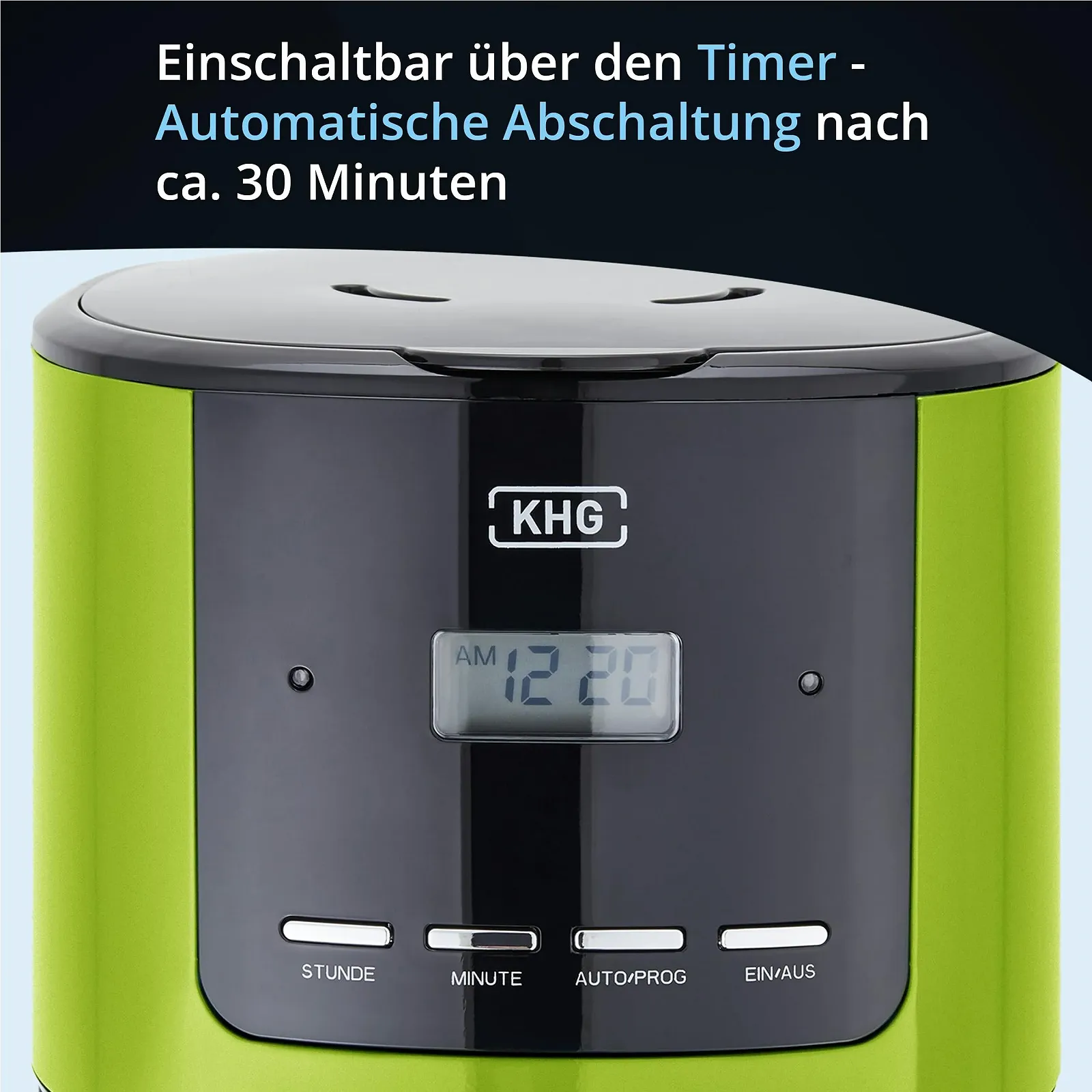 Фильтр-кофеварка KHG KA-184 (L) 1,5 л 900 Вт Зеленая, фото №6