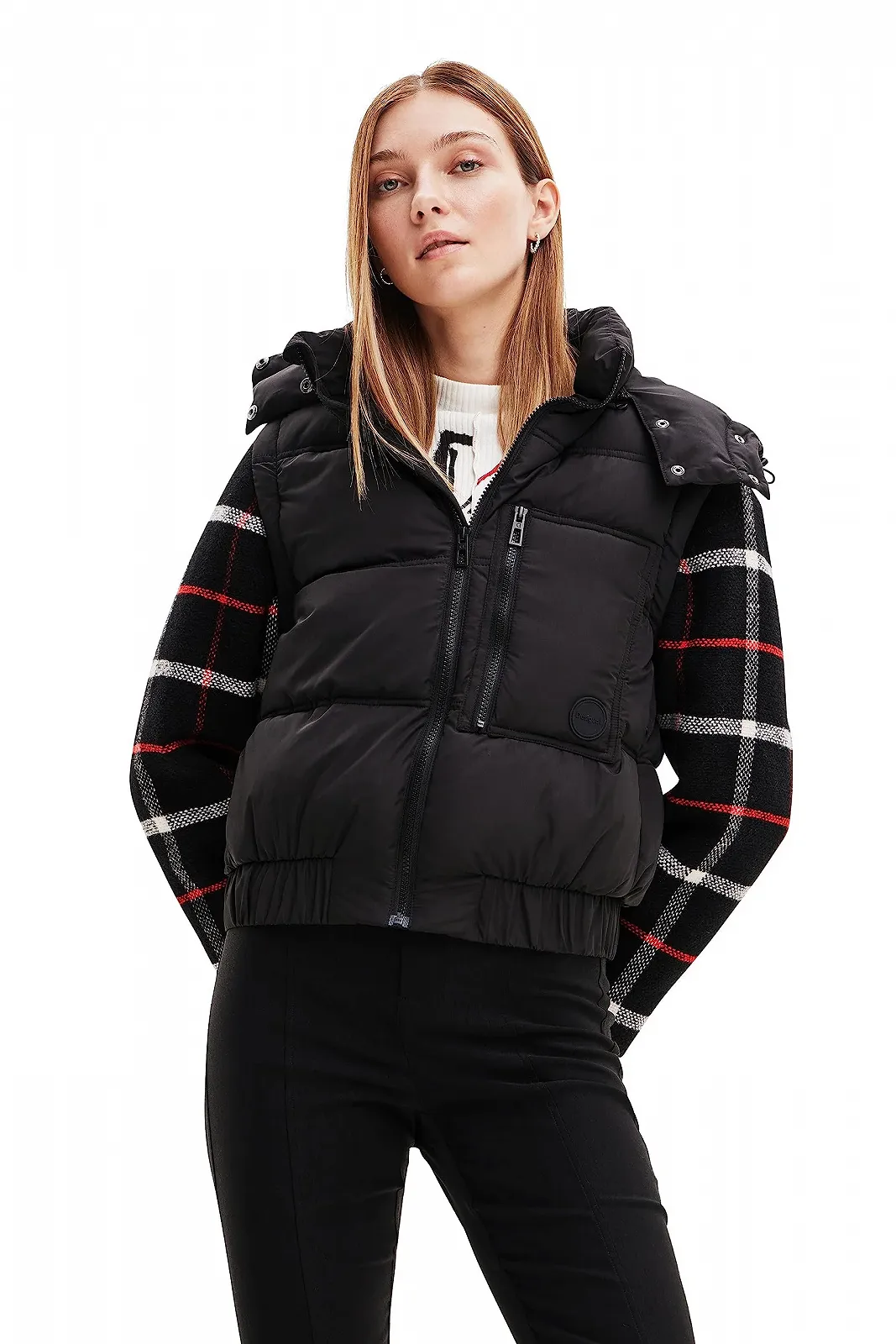 Коротке пальто Desigual Block Woman Woven Padded, фото №1