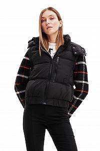 Коротке пальто Desigual Block Woman Woven Padded - Фото 1