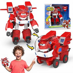 Фигурка-трансформер Super Wings Jett, серия Robot Suit, модель EU750321, красный, 18 см - Фото 1
