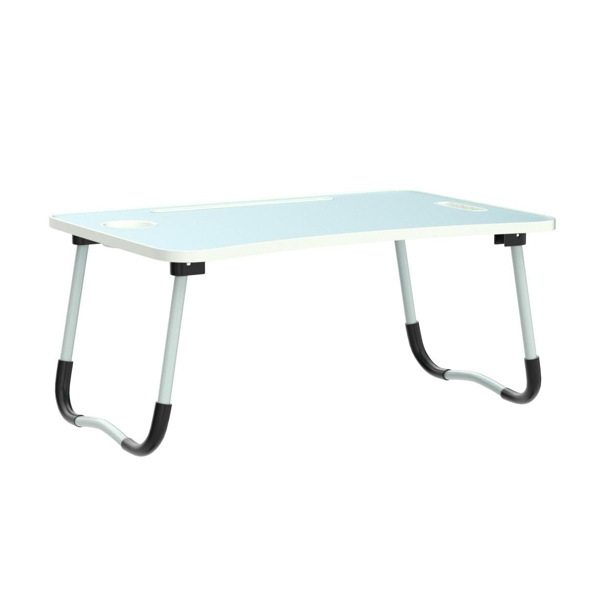 Столик для ноутбука Регулируемый складной с подставкой для чашки и нескользящей подушкой Синий, фото №4