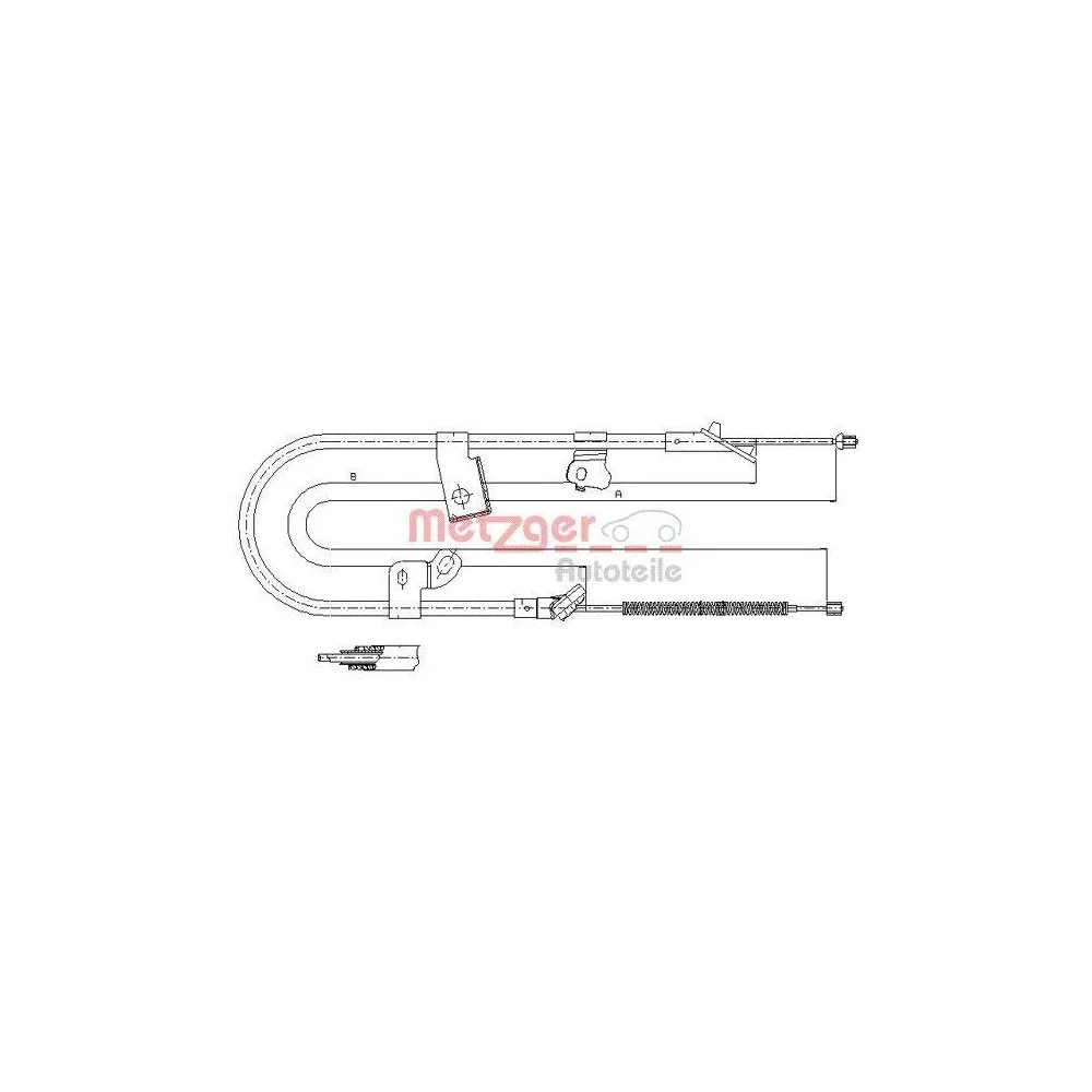 Трос стояночного тормоза METZGER 17.1079 для SUZUKI задний правый, фото №1