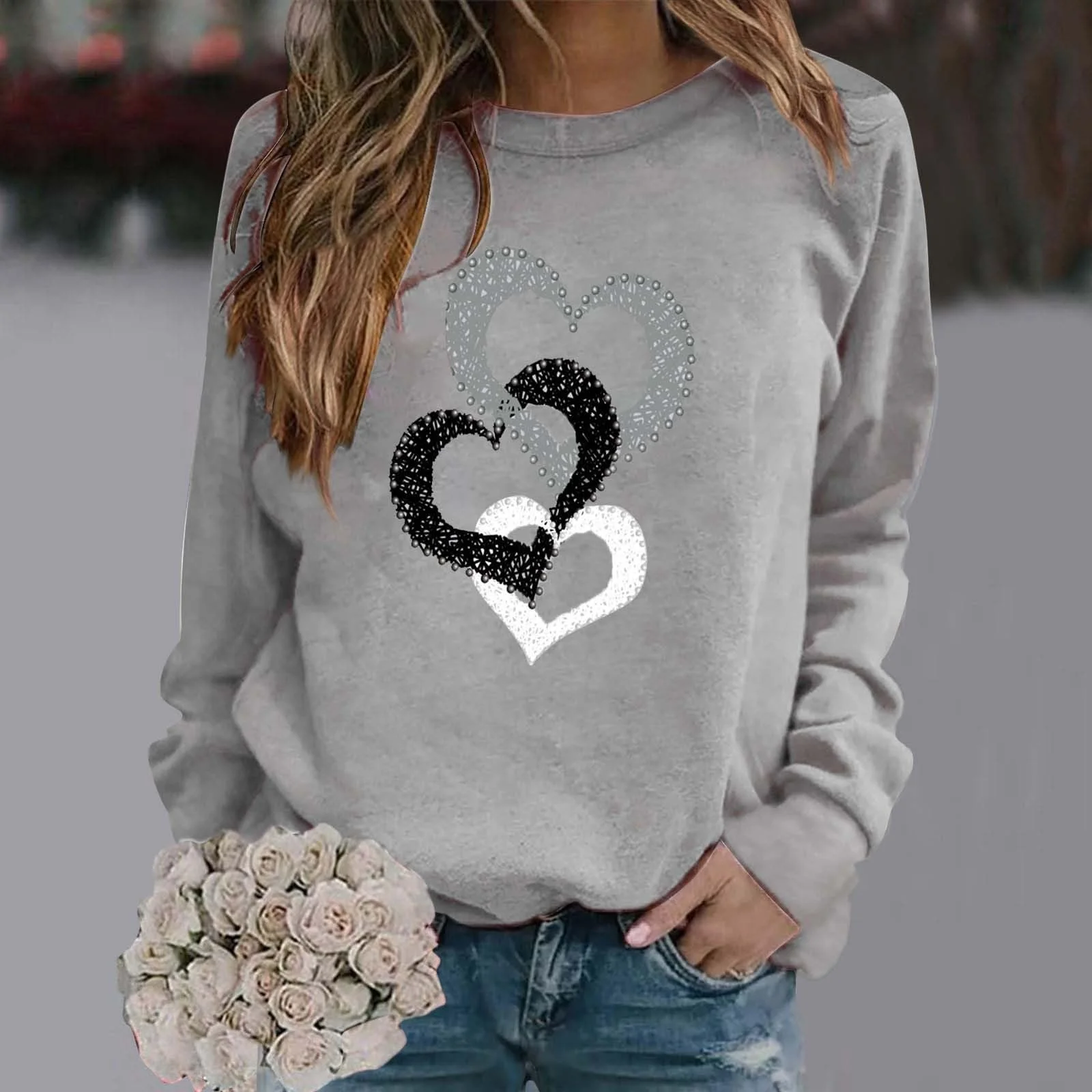 Жіноча Толстовка Generisch з принтом літер, фото №3