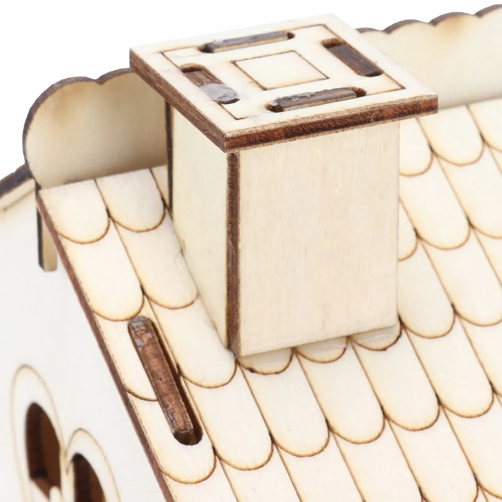 Декоративна скарбничка-будиночок Дерев'яна вілла з LED підсвіткою DIY, фото №9