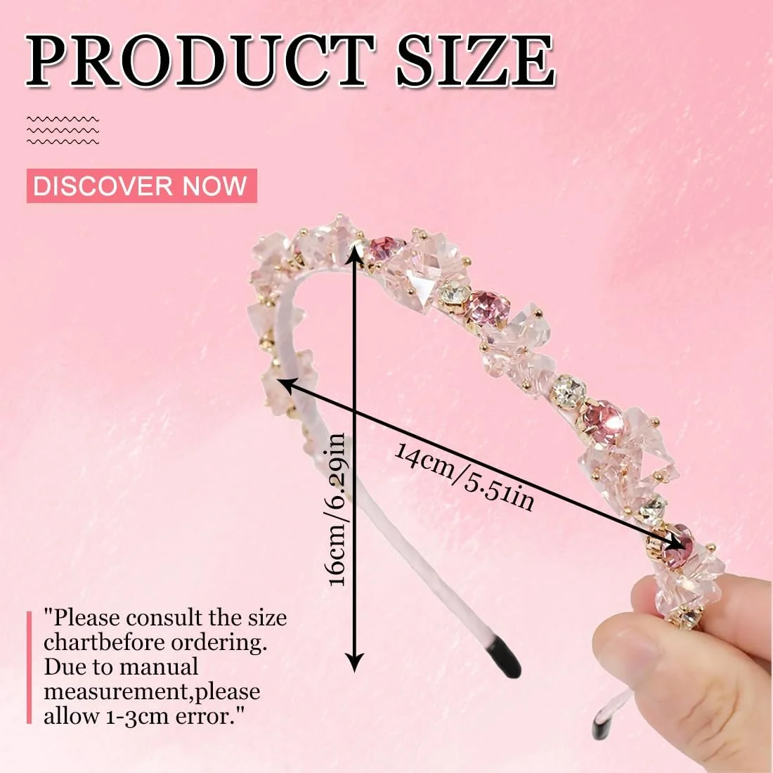 Винтажный обруч для волос с кристаллами, фото №2