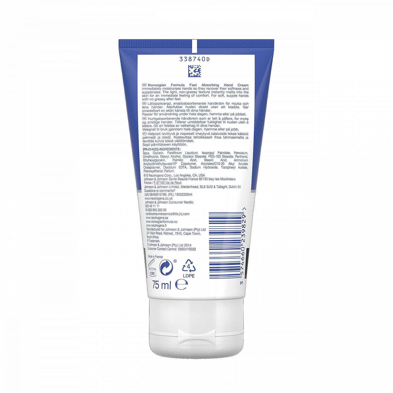 Крем для рук Neutrogena Quick Absorption 75 мл, фото №2