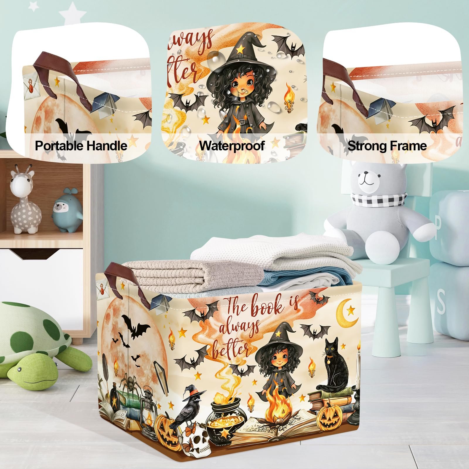 Корзина для игрушек детская HUUMONSS Magic Hat Bat, 36 л, фото №4