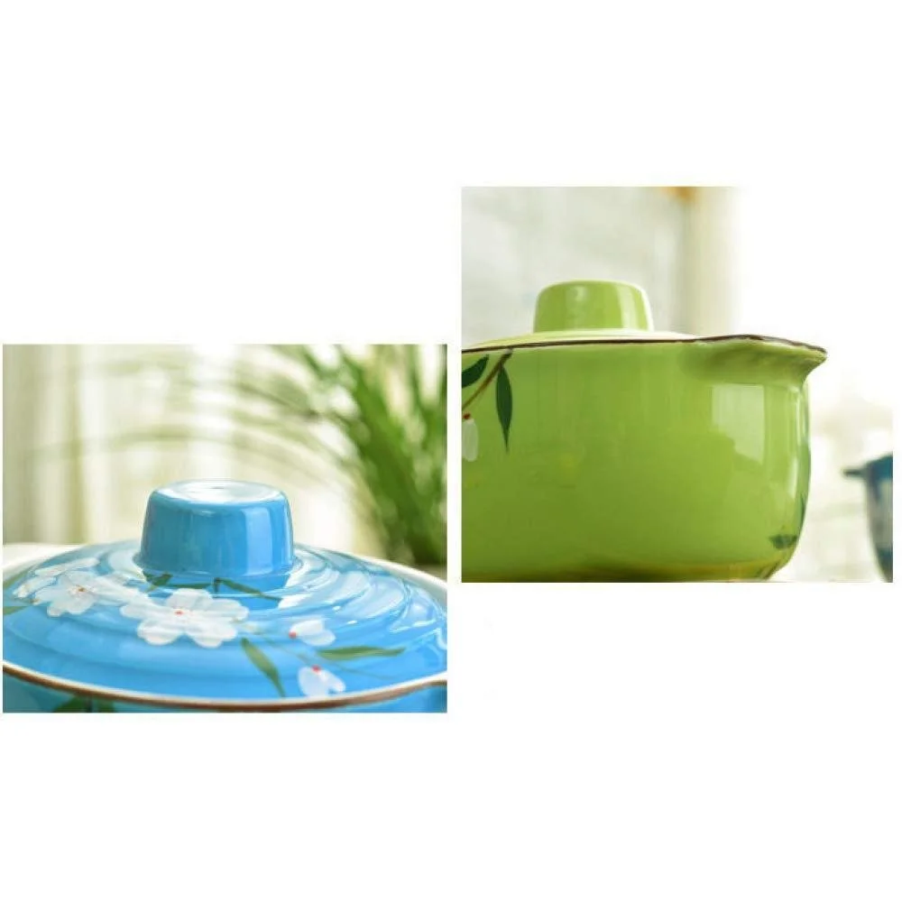 Каструля Керамічна для тушкування Зелена, фото №4 Каструля Керамічна для тушкування Зелена, фото №4