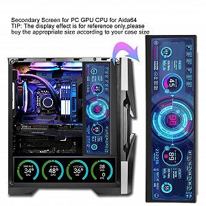 Монітор Qtniue FHD IPS 12.6 дюймів 1920 x 550 60 Гц synthetic.ua - Фото 1