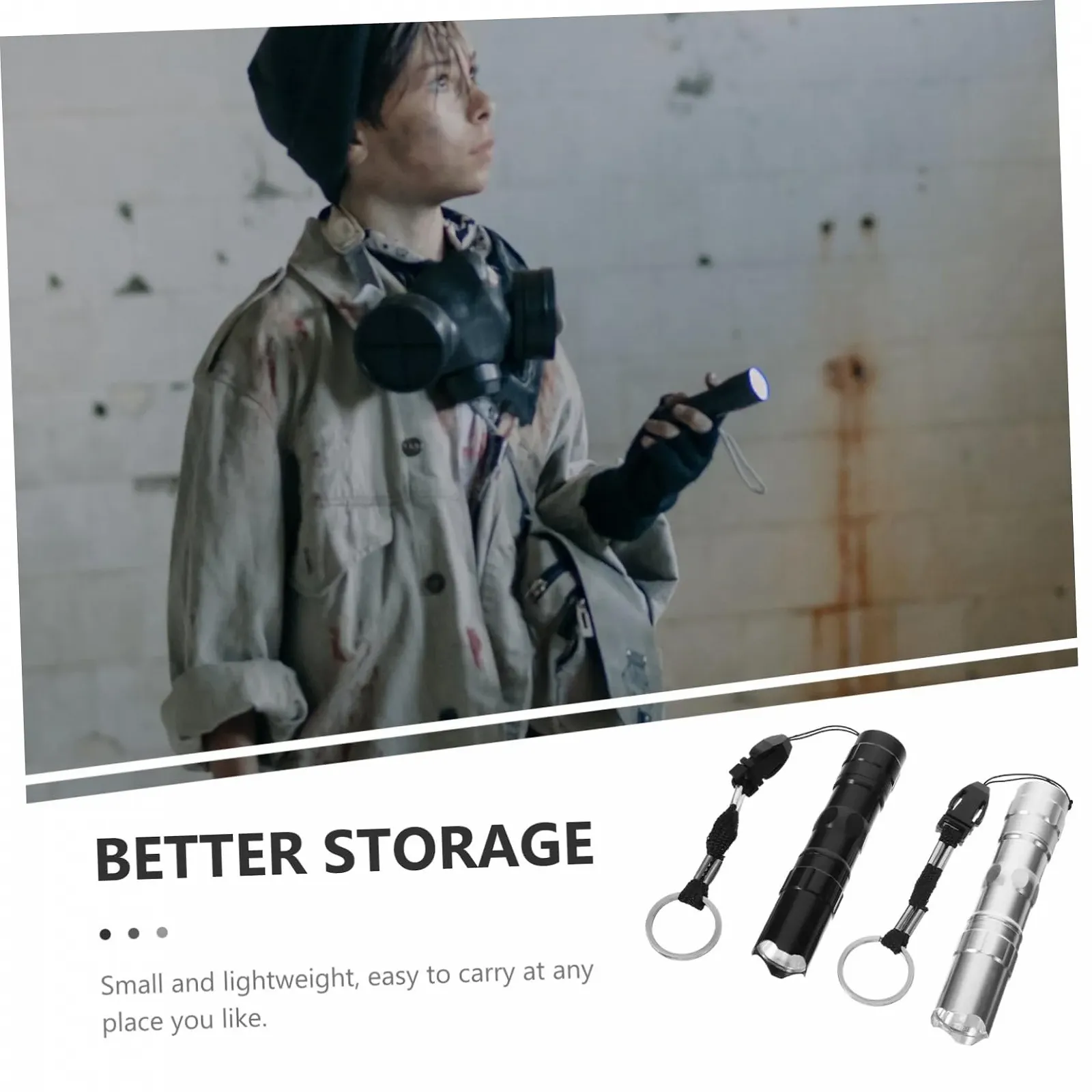 Ліхтар LED з алюмінієвого сплаву 2 шт. Маленький і легкий аварійний , водонепроникний для активного відпочинку (без батареї), фото №4