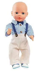 Одежда для кукол Heless Франц (брюки, рубашка, бабочка) Размер 28-35 см synthetic.ua - Фото 1