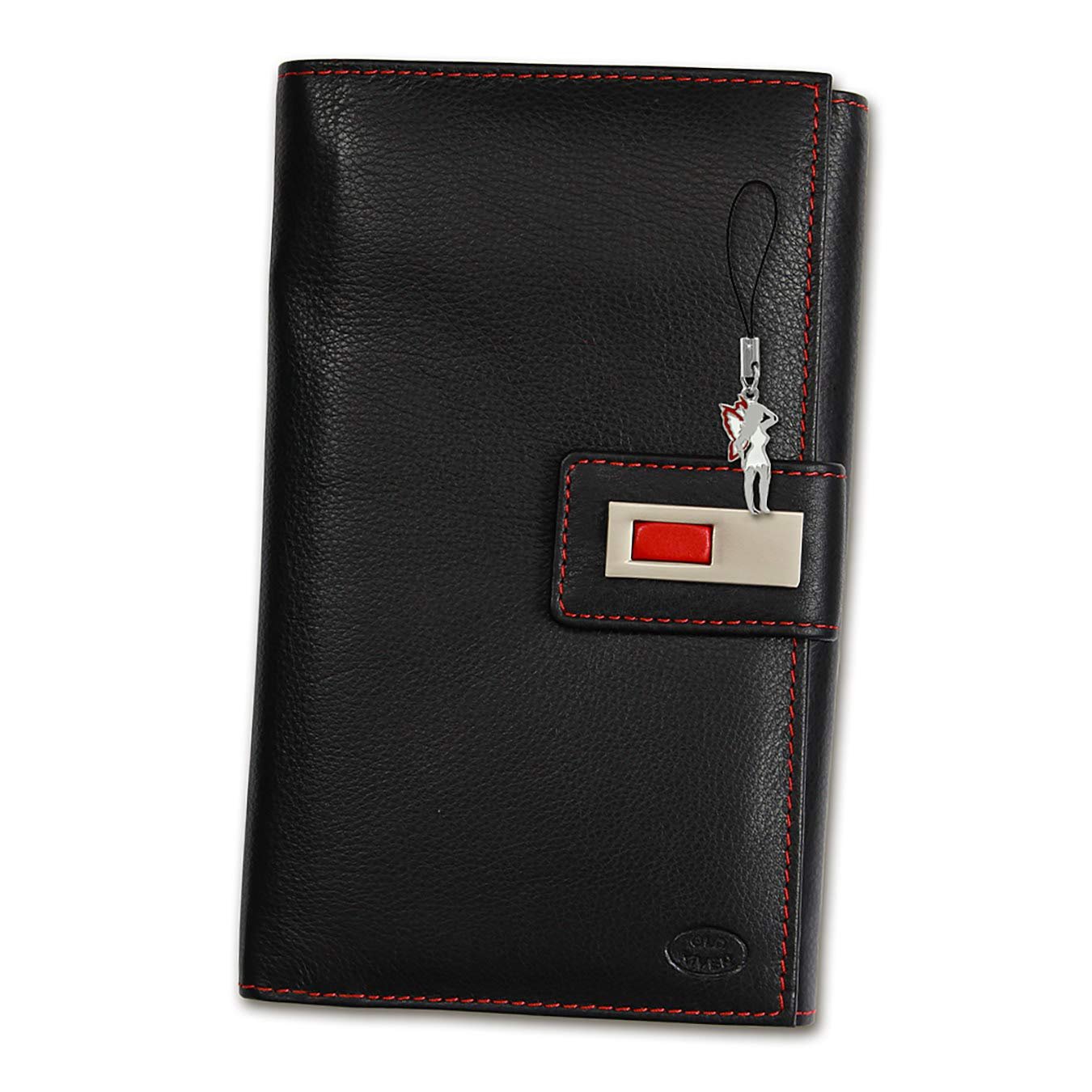 Кошелек Женский Imppac Old River D1OPD715S Кожаный Черный Красный 11 x 3 x 17 см, фото №1