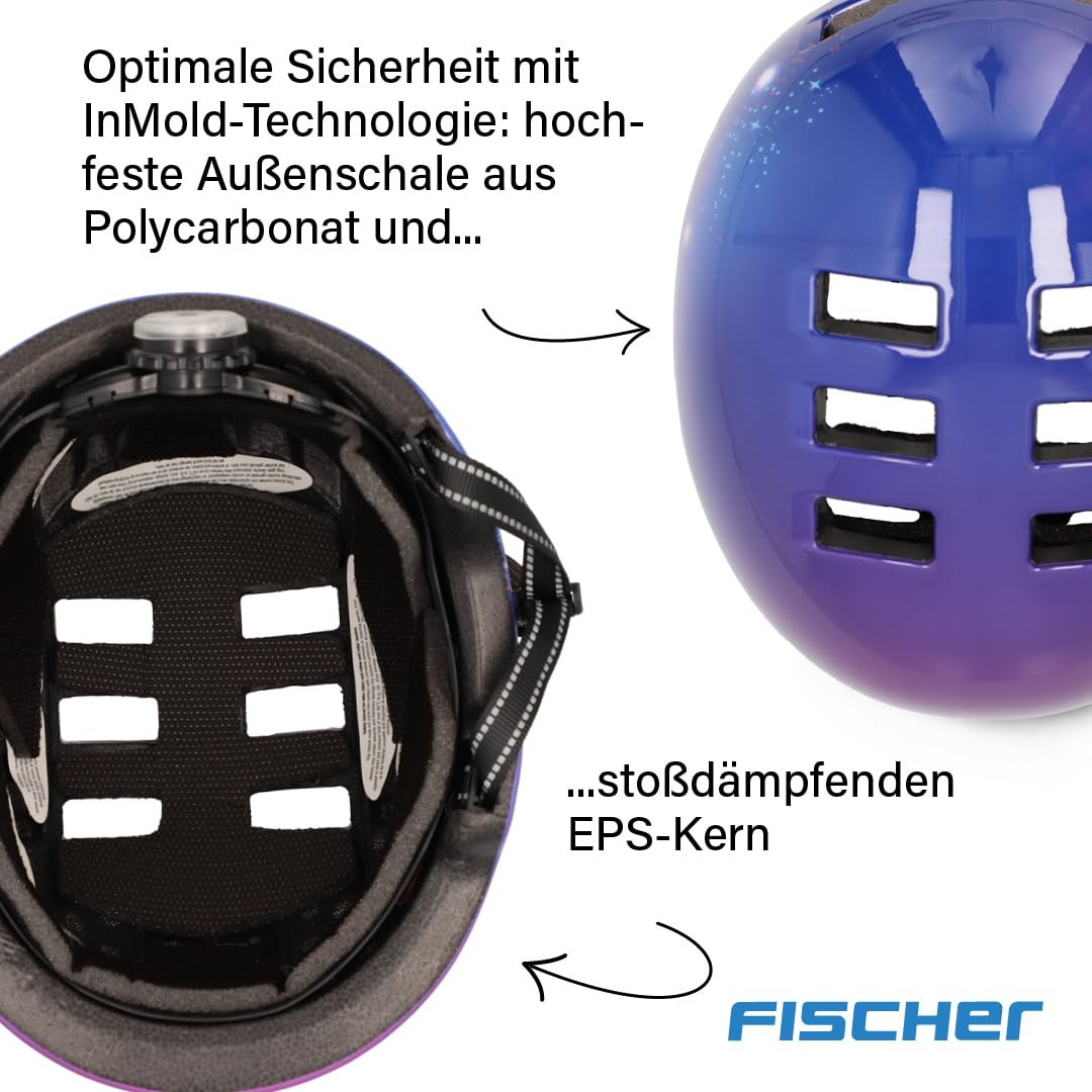 Шлем Велосипедный FISCHER BMX Детский, с интегрированным LED задним фонарем, фото №5