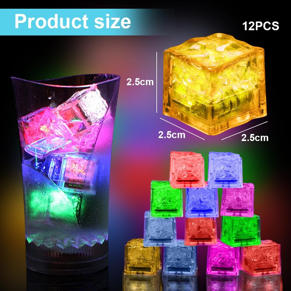 Іграшка для ванни Luminous Toy, 12 шт, LED крижані кубики, фото №2