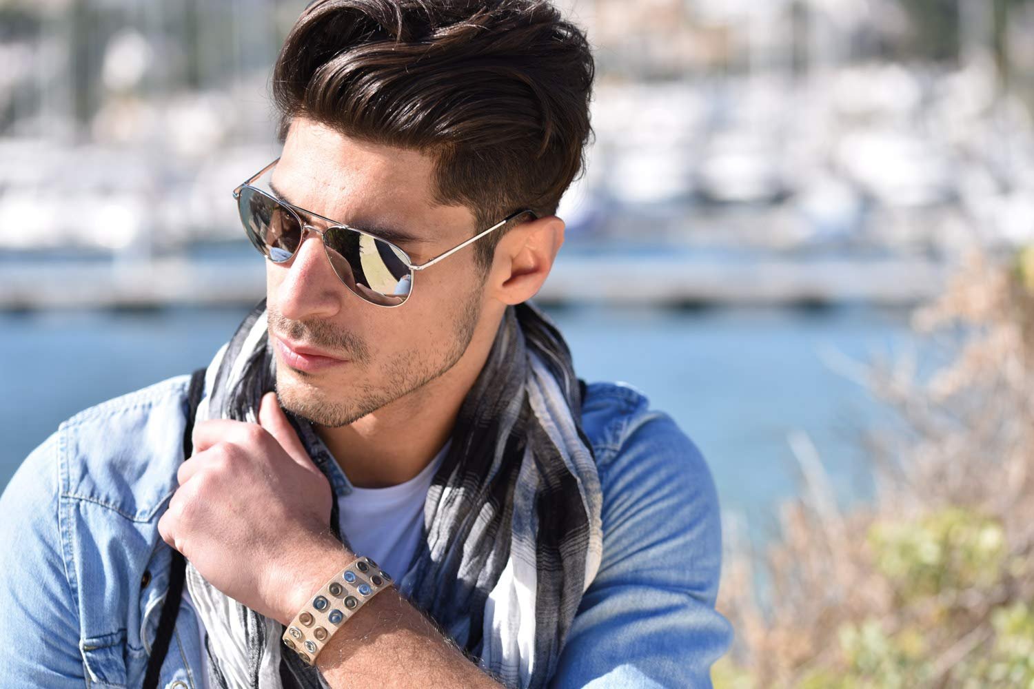 Авіаційні сонцезахисні окуляри styleBREAKER Polarised з пружинними шарнірами, фото №9