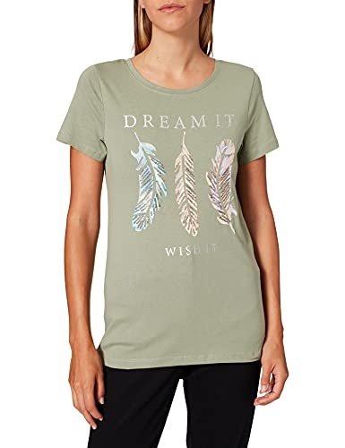 Футболка ONLKITA LIFE FEATHER  CS JRS 15248950-Shadow ONLY Фісташковий M, фото №4