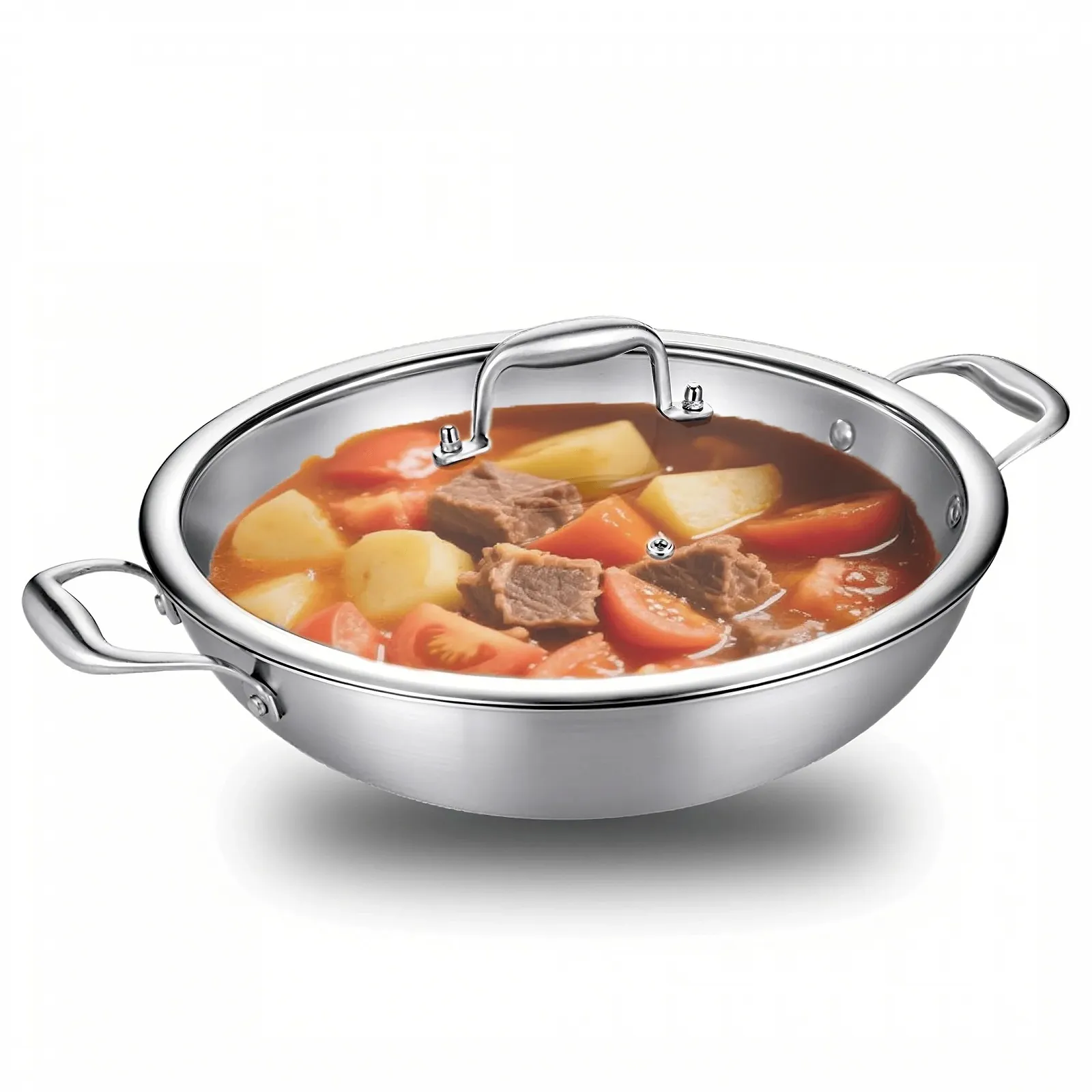 Сковорідка DELARLOCHEF Нержавіюча сталь 30 см з кришкою, фото №1