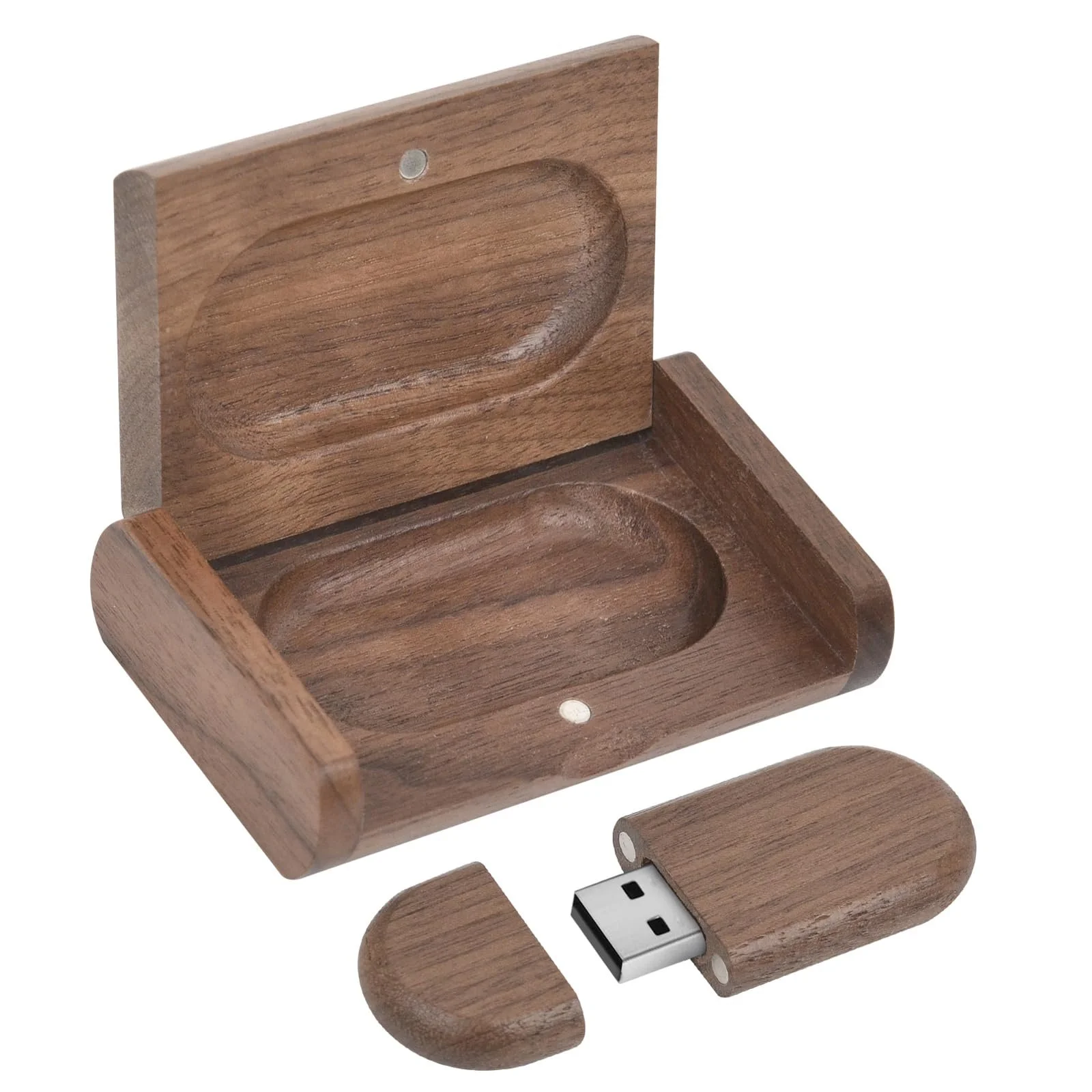 USB-флеш-накопичувач Wooden 64 GB USB 2.0 з дерев'яною коробкою, фото №1