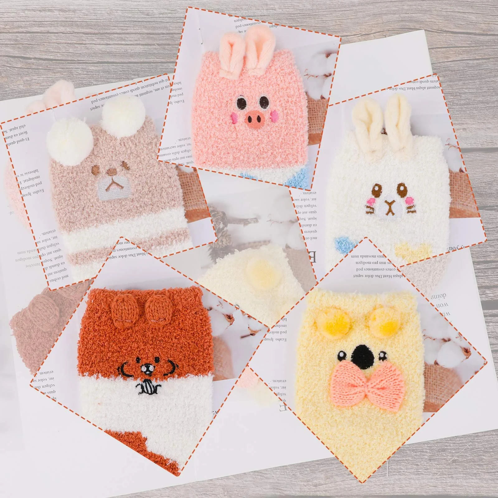 Шкарпетки Жіночі Пухнасті 5 пар One size fits all, різнокольорові, фото №2