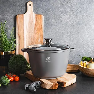 Каструля KARL HAUSMANN з кришкою, антипригарна, 14 л, діаметр 32 см, литий алюміній, сіра ціна на synthetic.ua - Фото 1 Каструля KARL HAUSMANN з кришкою, антипригарна, 14 л, діаметр 32 см, литий алюміній, сіра synthetic.ua - Фото 1