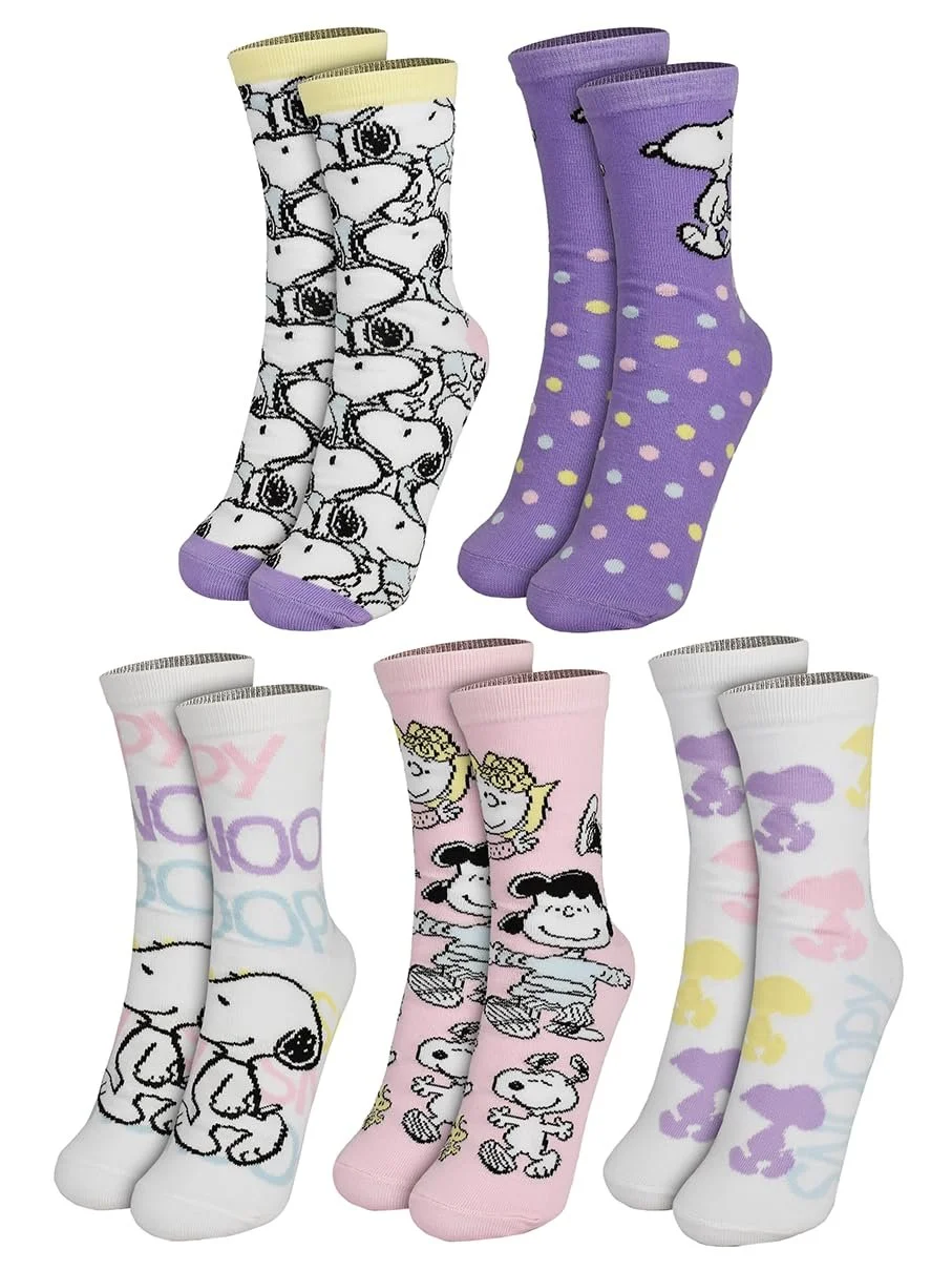 Носки United Labels The Peanuts Snoopy для женщин, 38-43, разноцветные, 5 пар, фото №1