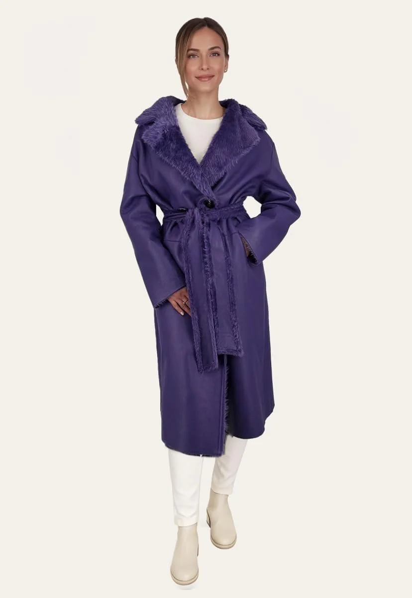 Дублёнка Hollert Julienne Двусторонняя Фиолетовая, фото №3 Дублёнка Hollert Julienne Двусторонняя Фиолетовая, фото №3