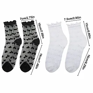 Прозорі шкарпетки з рюшами для жінок, 8 пар synthetic.ua - Фото 1