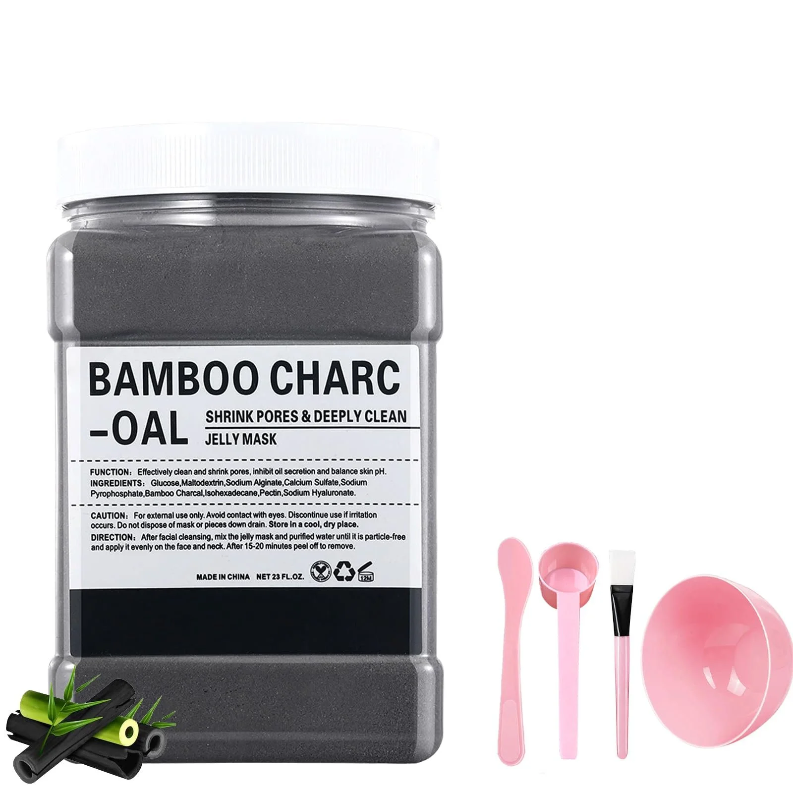 Маска-плівка для обличчя Вугілля бамбука, гідрогелеві маски для обличчя в желеподібних зволожувачах, фото №1