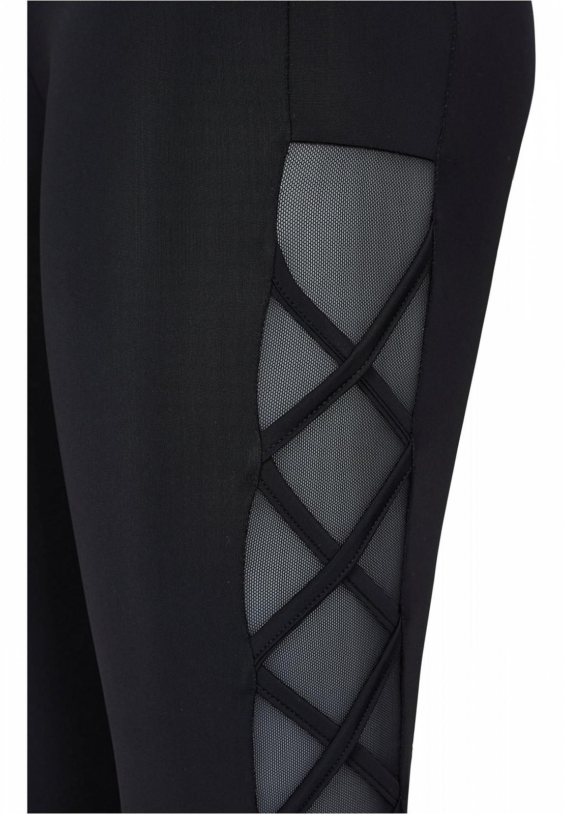 Леггинсы Urban Classics Ladies Ribbon Mesh Черный XS - XL, фото №5