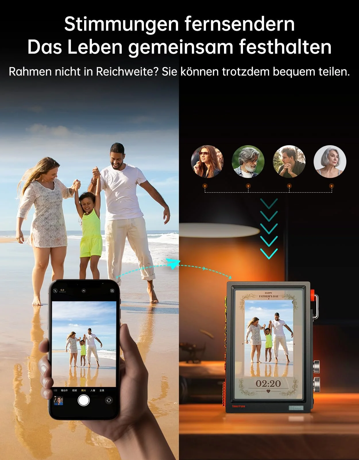 Цифровая фоторамка Divoom Times Frame 10.1 дюйма WiFi 64 GB Transparent IPS Floating Effect RGB Rotary Knob Black, фото №6