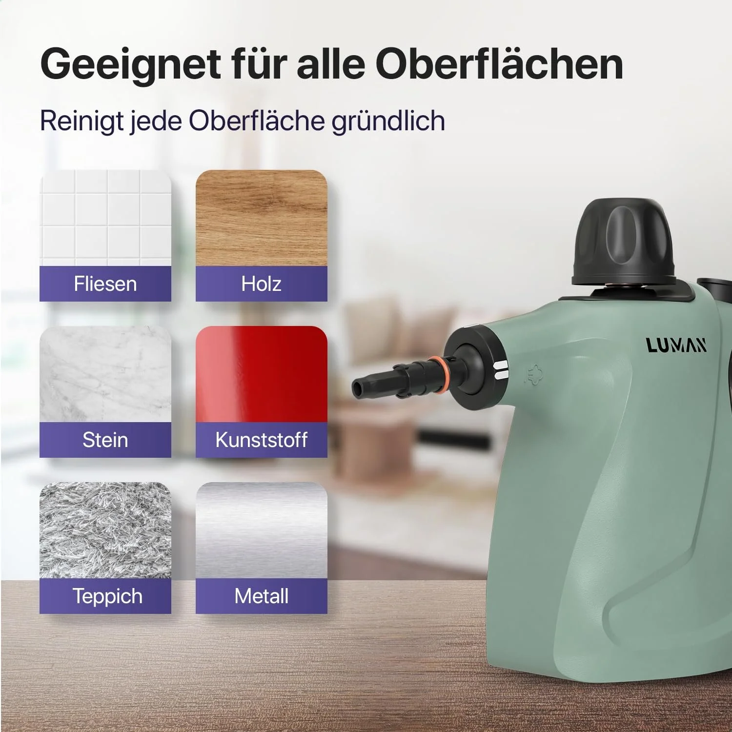 Пароочисник LUMAN C3 16-в-1 1050 Вт 450 мл, фото №4 Пароочисник LUMAN C3 16-в-1 1050 Вт 450 мл, фото №4