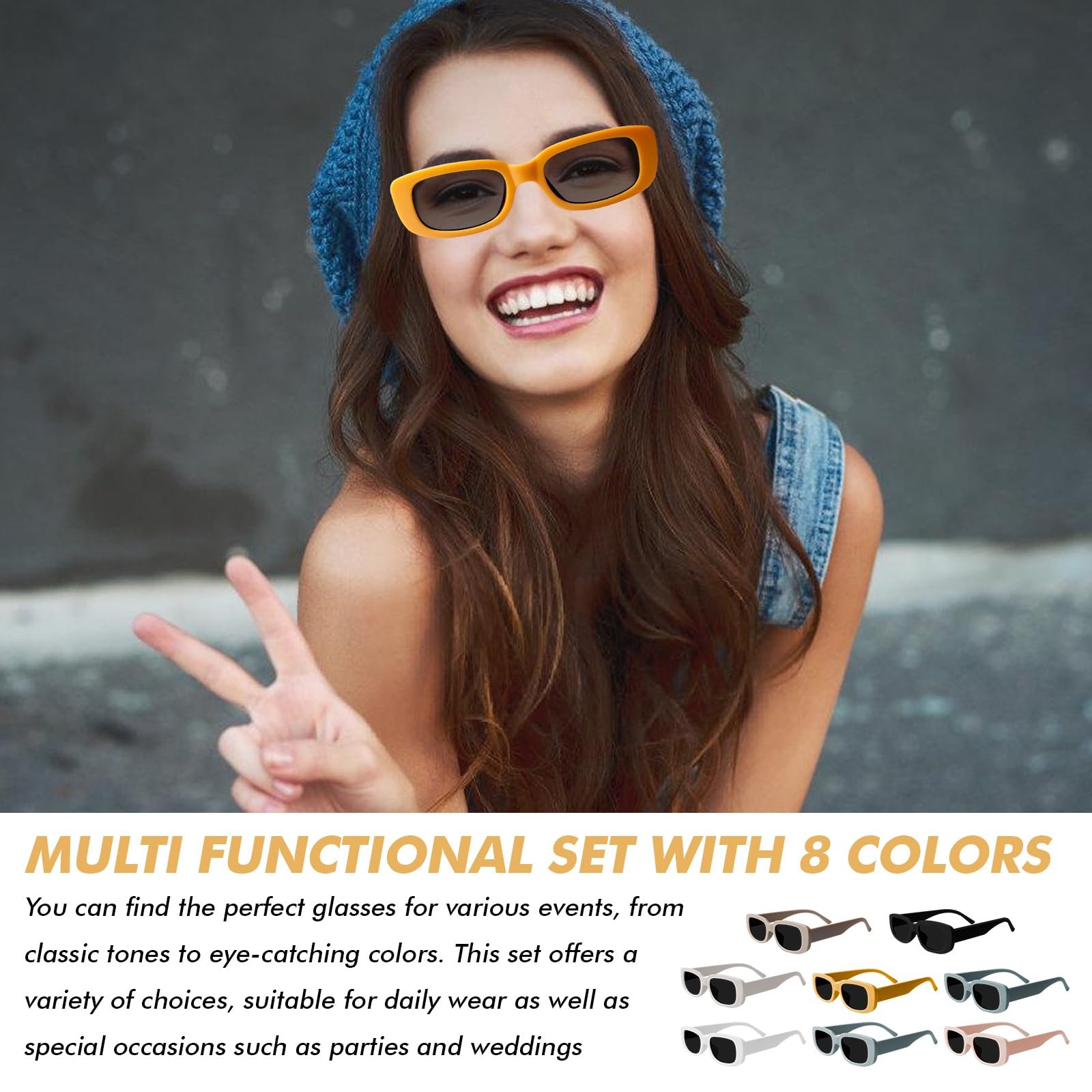 Сонцезахисні окуляри WANDGU Без оправи 24 пари Рожевий колір, фото №5