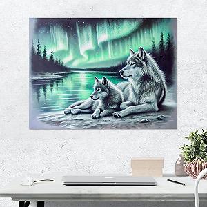 Пазл Two Wolves on the Lakeshore F47 1000 елементів 50 x 70 см synthetic.ua - Фото 1