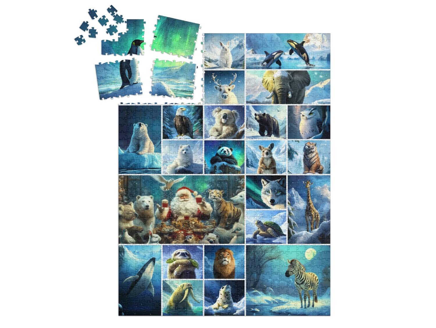 Пазл-адвент-календарь puzzleYOU The Animals on the Way to the North Pole 1000 деталей 64 x 48 см, фото №2 Пазл-адвент-календарь puzzleYOU The Animals on the Way to the North Pole 1000 деталей 64 x 48 см, фото №2