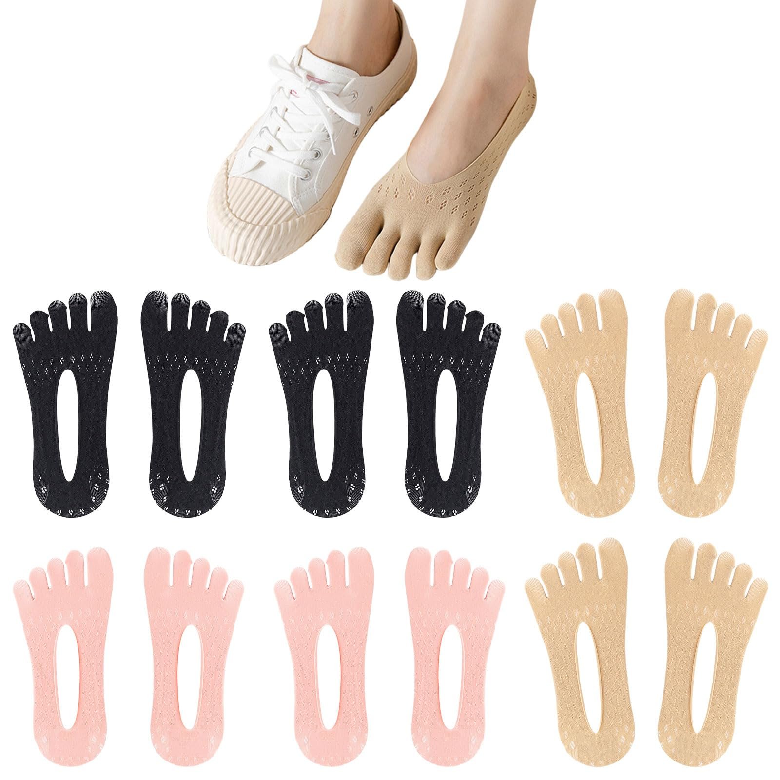 Носки с пальцами Без бренда Без серии Без модели 6 пар, фото №1