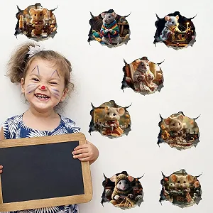 Наклейка на стіну SUPERDANT Nähmaus 3D Миші Вінілова 30 x 96 см - Фото 1