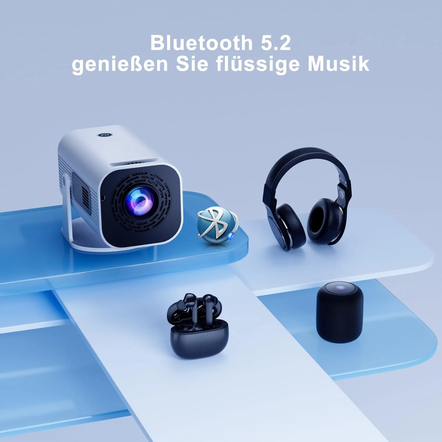 Проектор Eroshoo P330 Full HD WiFi Bluetooth Android 11, фото №7