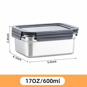 Контейнери для їжі Misichao Stainless Steel 3 шт 600 мл synthetic.ua - Фото 1