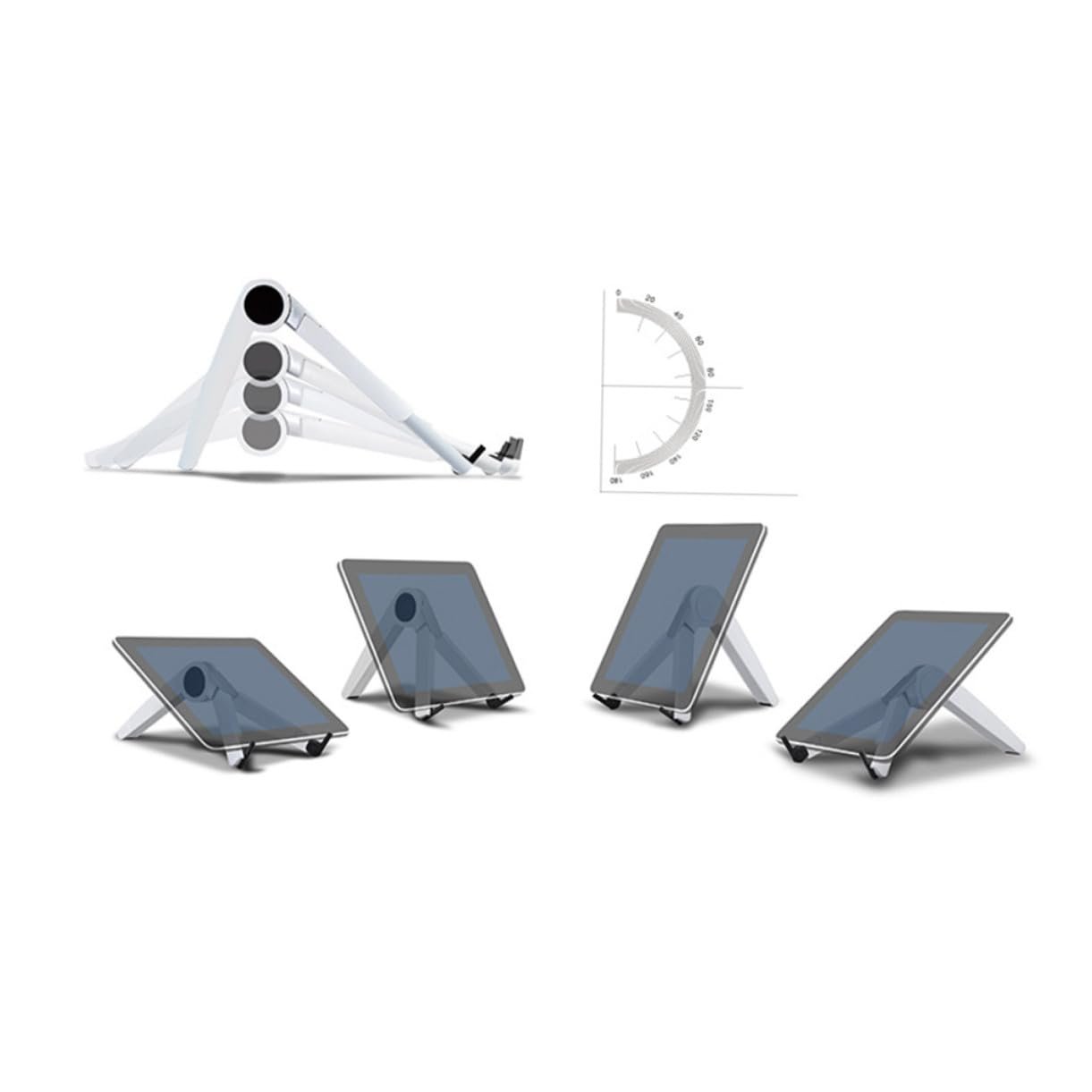 Подставка для ноутбука складная алюминиевая регулируемая Triangular Cooler Holder портативная стабильная для офиса дома путешествий, фото №5