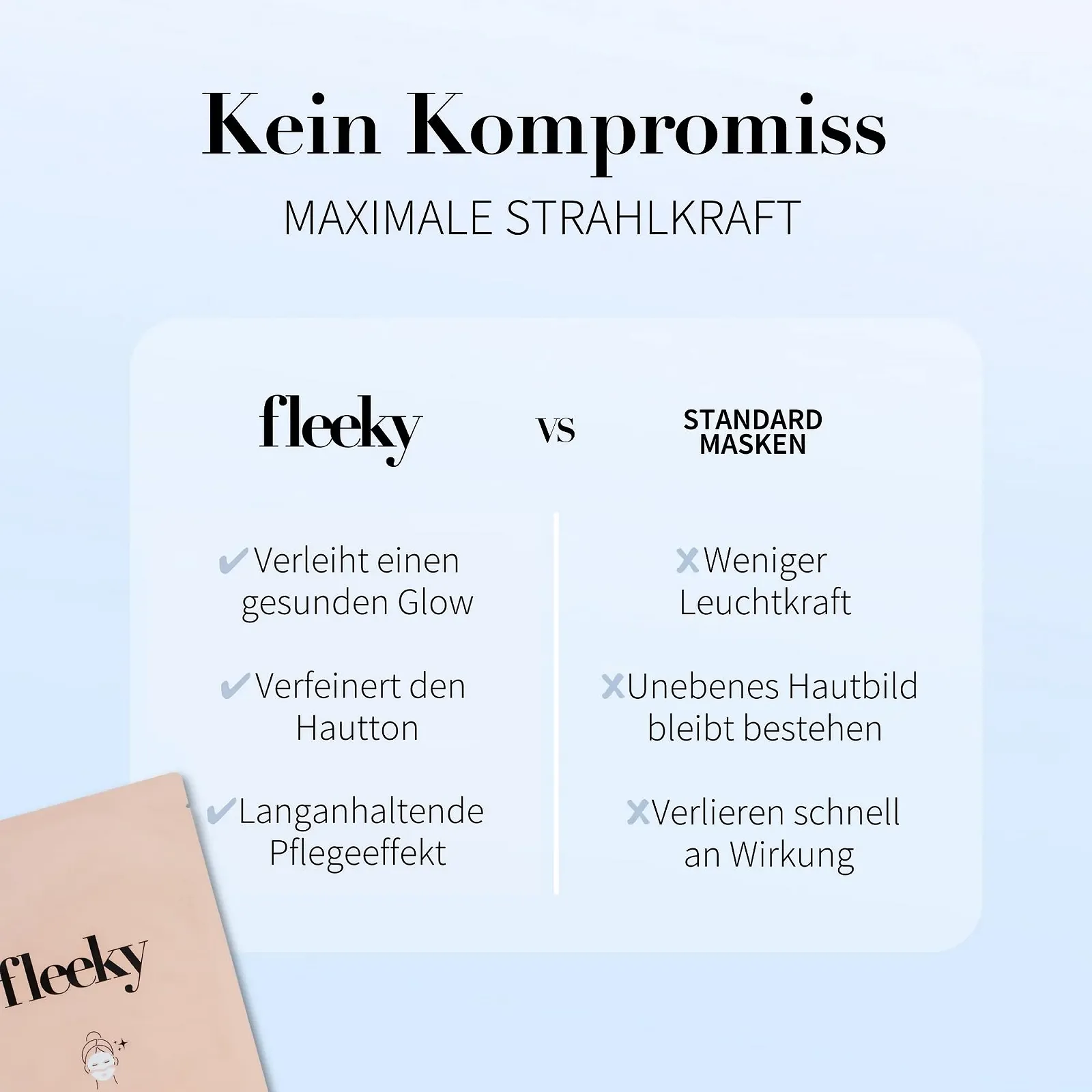 Гель-маска FLEEKY Glow Luminous - сяючий колір обличчя та інтенсивне зволоження - з вітаміном C та ніацинамідом, фото №5