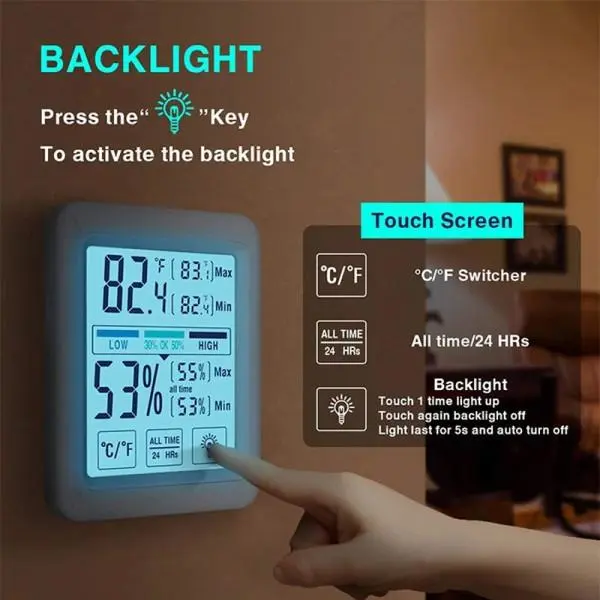 Термогигрометр многофунциональный ELITE-SDC с большим дисплеем высокоточный, фото №6 Термогигрометр многофунциональный ELITE-SDC с большим дисплеем высокоточный, фото №6