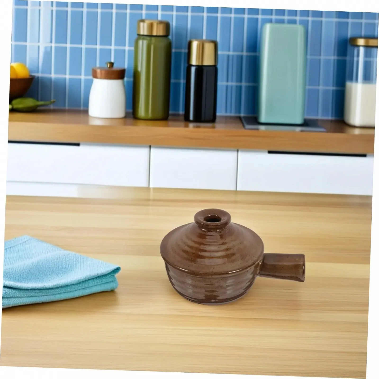 Набір ковшів PRETYZOOM для мікрохвильової печі 2 шт керамічні з кришками, фото №4