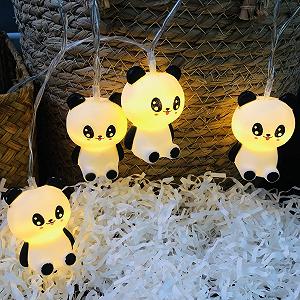 Гирлянда Riaxuebiy Panda, 3 м, 20 LED, USB, декоративная, для дома, свадьбы, вечеринки (3 м/20LED, Panda) - Фото 1